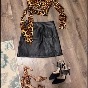 Wilson Black Leather skirt